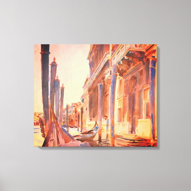 Impressão Em Tela John Singer Sargent Gondola Moorings Veneice  (Frente)