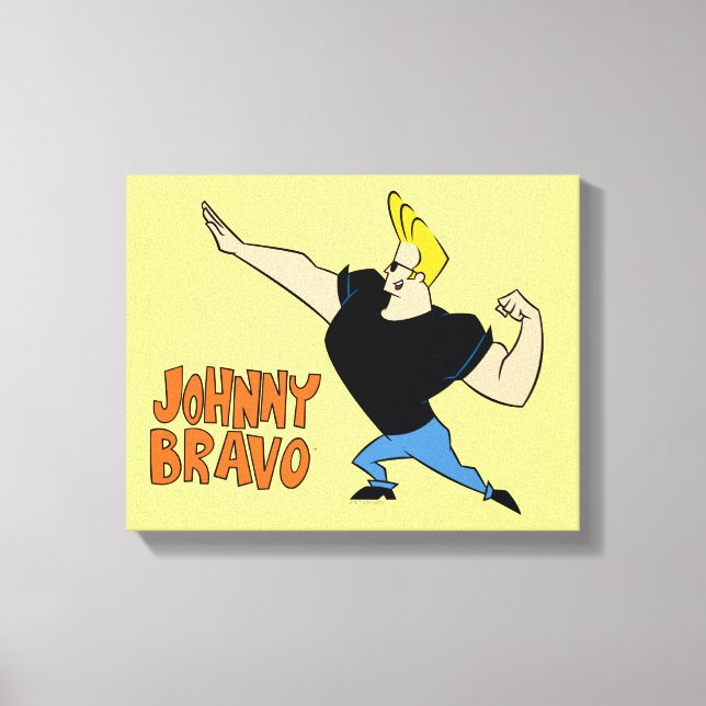 Impressão Em Tela Johnny Bravo Flexing (Frente)