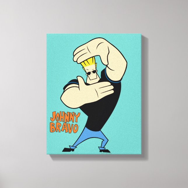 Impressão Em Tela Johnny Bravo Picture Frame Pose (Frente)
