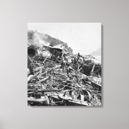 Impressão Em Tela Johnstown Flood Train Wreck Vintage 1889