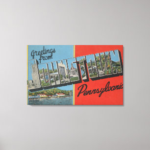 Impressão Em Tela Johnstown, Pensilvânia - Cenas com Letras Grandes