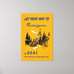Impressão Em Tela Jorra sua maneira a Rangoon