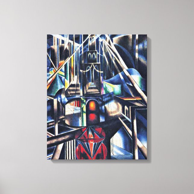 Impressão Em Tela Joseph Stella - Velha Ponte de Brooklyn (Frente)