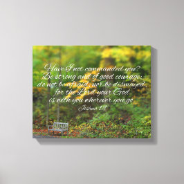 Impressão Em Tela Joshua 1:9 Escritura Cristã Versa Bíblia