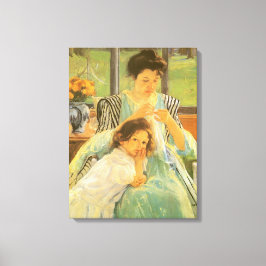 Impressão Em Tela Jovem Mãe Costurando de Mary Cassatt, Arte Antigo