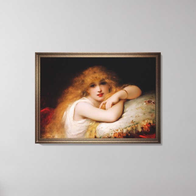 Impressão Em Tela Jovem Mulher de Lazer de Pierre Coomans (Frente)