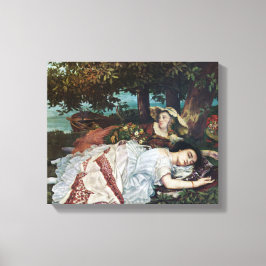 Impressão Em Tela Jovens damas nas margens do Sena (Verão)