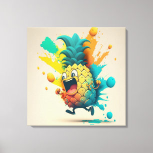 Impressão Em Tela Joyful Pineapple artwork