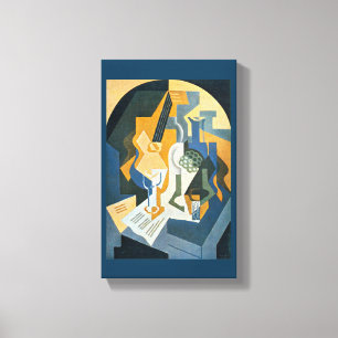 Impressão Em Tela Juan Gris Ainda vive com a Fruta e o Mandolin