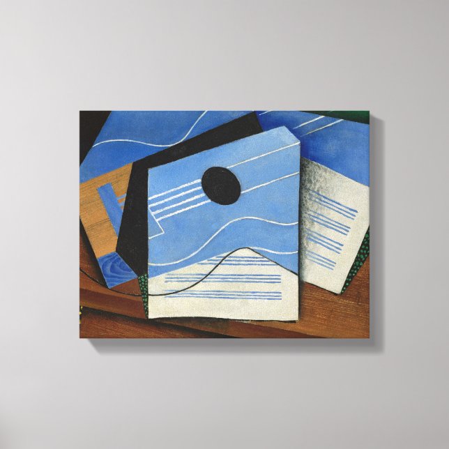 Impressão Em Tela Juan Gris - Violão em uma Mesa (Frente)