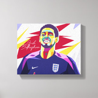 Impressão Em Tela Jude Bellingham Wpap Pop Art