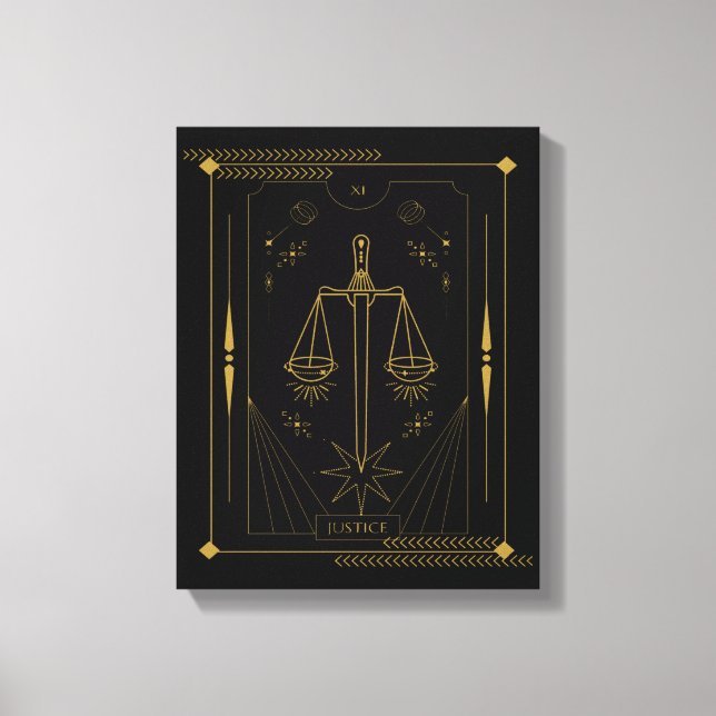 Impressão Em Tela Juiz Tarot (Frente)
