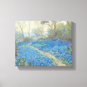 Impressão Em Tela Julian Onderdonk - Uma encosta do Bluebonnets