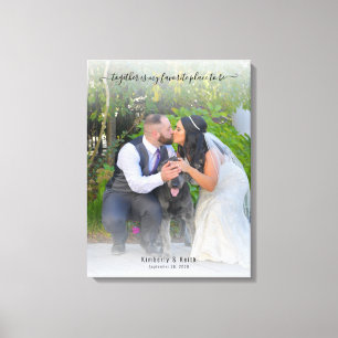 Impressão Em Tela Juntos é o meu lugar favorito para ser Casamento