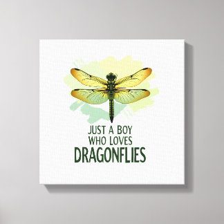 Impressão Em Tela Just a Boy who loves Dragonflies. Dragonflies Drag