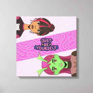 Impressão Em Tela Just Be Yourself – Inclusive and Fun Character Art