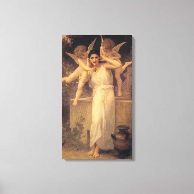 Impressão Em Tela Juventude por Bouguereau, Retrato de Anjos Vitoria (Frente)