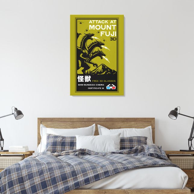 Impressão Em Tela Kaiju Art Japonês (Insitu(Quarto))