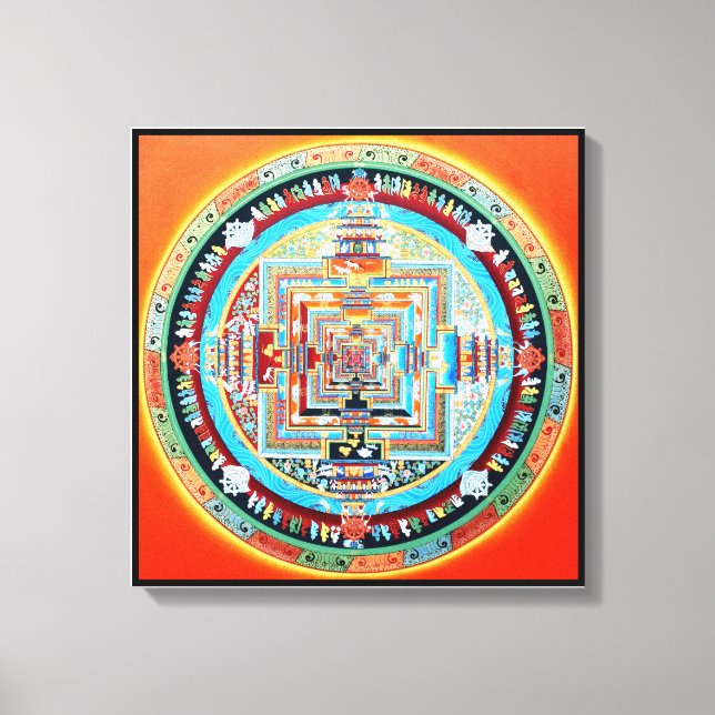 Impressão Em Tela Kalachakra Buddhist Mandala (Frente)