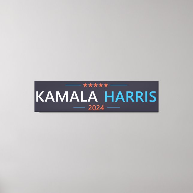 Impressão Em Tela Kamala Harris 2024 para o Presidente (Frente)