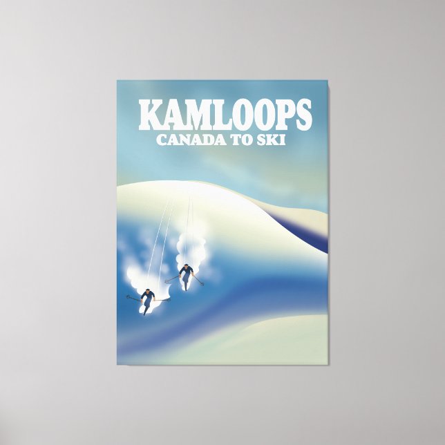 Impressão Em Tela Kamloops Canada para Ski (Frente)