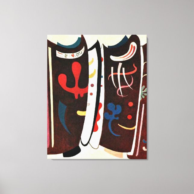 Impressão Em Tela Kandinsky - Marrom com Suplemento (Frente)
