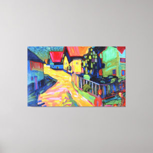 Impressão Em Tela Kandinsky - Murnau Street with Women, 1908,