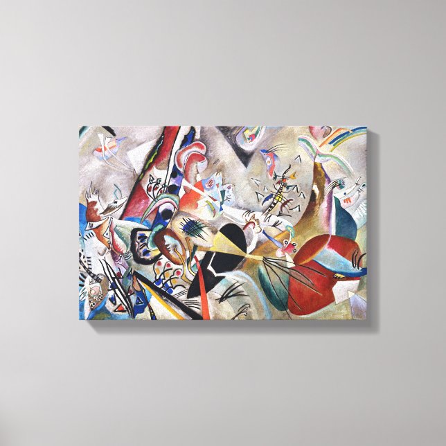 Impressão Em Tela Kandinsky Na Cinza (Frente)