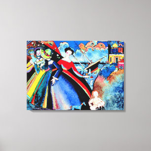 Impressão Em Tela Kandinsky - Navio, pintura colorida de 1918