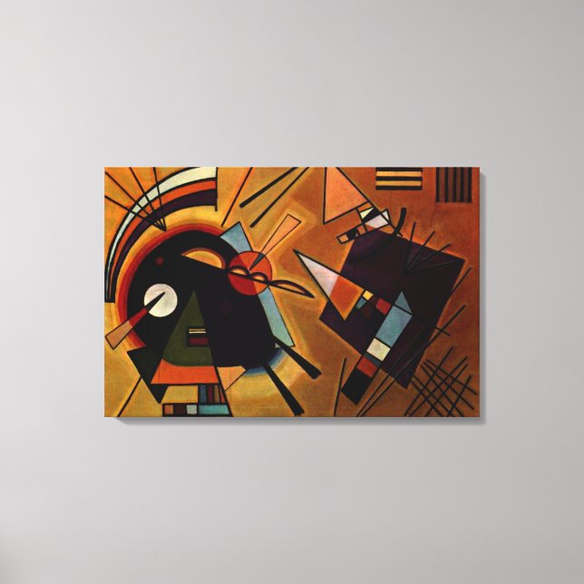 Impressão Em Tela Kandinsky - Preto e Violeta (Frente)