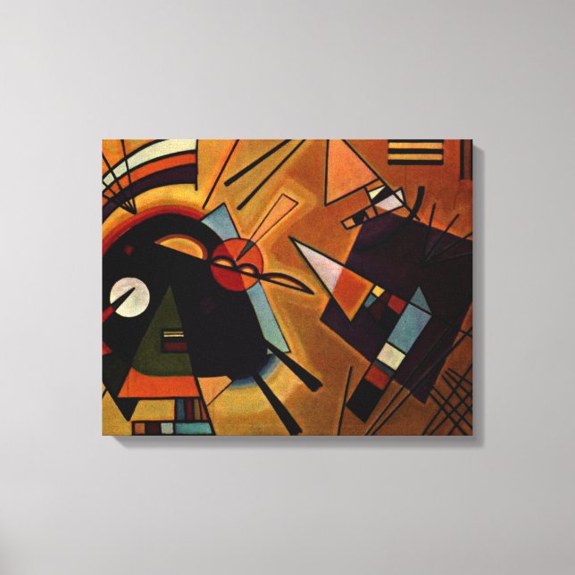 Impressão Em Tela Kandinsky - Preto e Violeta (Frente)