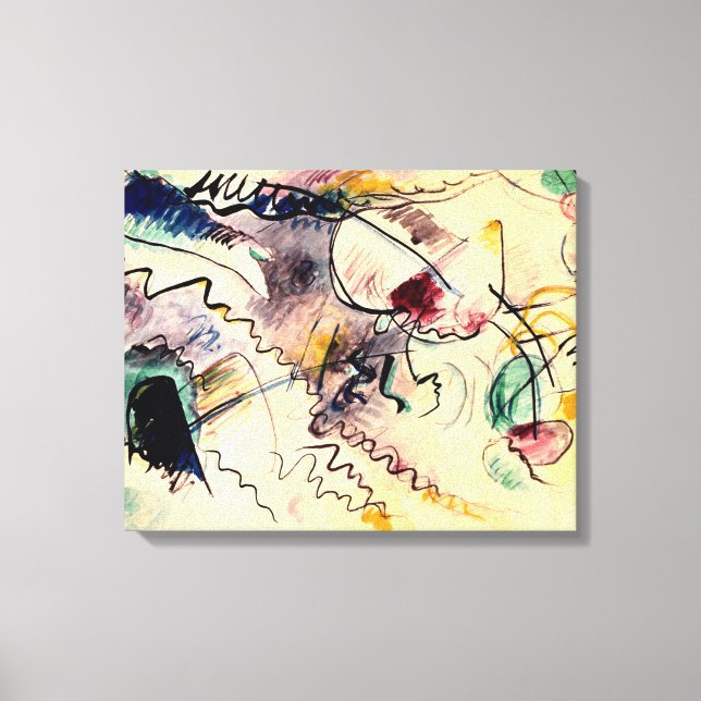 Impressão Em Tela Kandinsky - Sem título, trabalho de arte de 1913 (Frente)