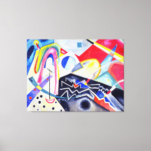 Impressão Em Tela KANDINSKY - WHITE ZIG ZAGS - 1922 - Bauhaus -