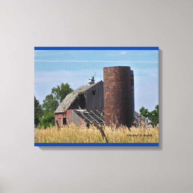 Impressão Em Tela Kansas Country Barn (Frente)