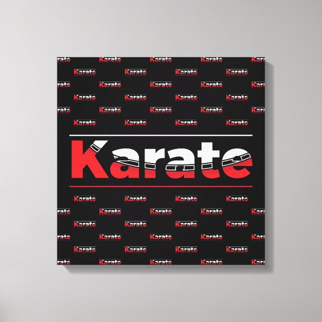 Impressão Em Tela Karate Martial Arts Red (Frente)