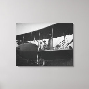 Impressão Em Tela Katharine Wright com Orville no modelo HS