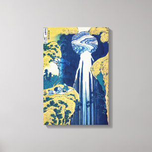 Impressão Em Tela Katsushika Hokusai - Cachoeira Amida