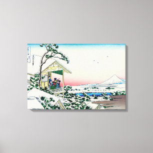 Impressão Em Tela Katsushika Hokusai - Casa de chá em Koishikawa