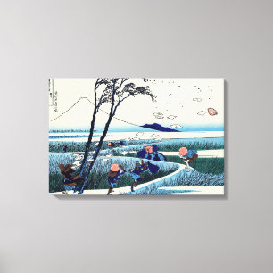Impressão Em Tela Katsushika Hokusai - Ejiri na província de Suruga