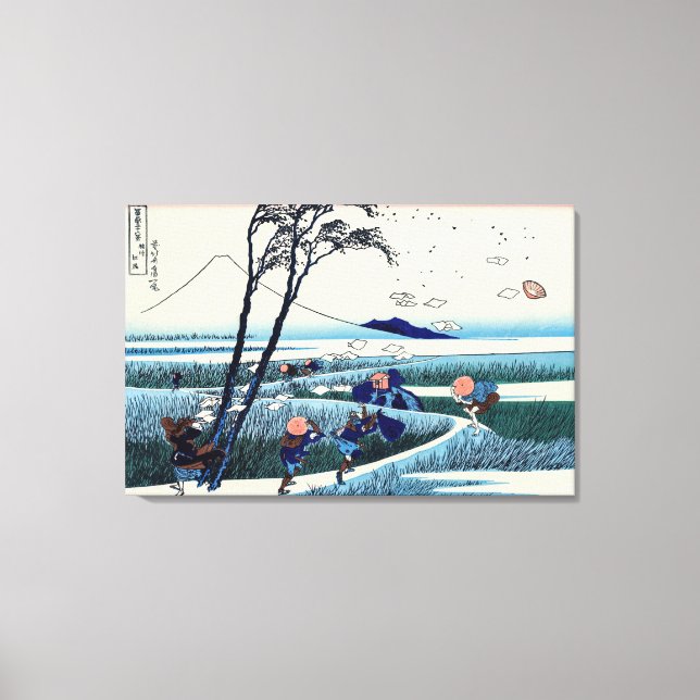 Impressão Em Tela Katsushika Hokusai - Ejiri na província de Suruga (Frente)