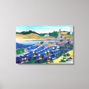 Impressão Em Tela Katsushika Hokusai - Fuji de Kanaya no Tokaido