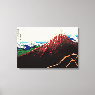 Impressão Em Tela Katsushika Hokusai - Relâmpagos abaixo do cume