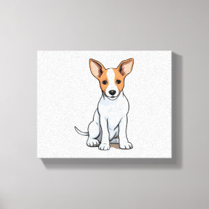 Impressão Em Tela Kawaii Basenji Puppy