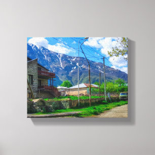 Impressão Em Tela Kazbegi Stepantsminda Georgia Causa Montanhas