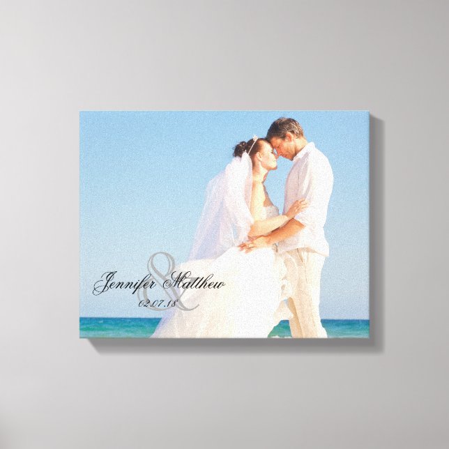 Impressão Em Tela Keepsael de Fotografia de Casamento Personalizado (Frente)