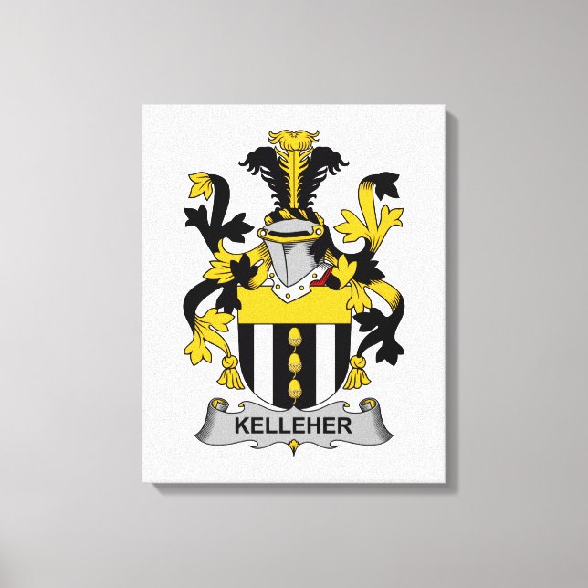 Impressão Em Tela Kelleher Family Crest (Frente)