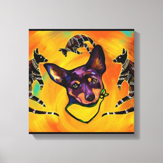 IMPRESSÃO EM TELA KELPIE AUSTRALIANO (Frente)