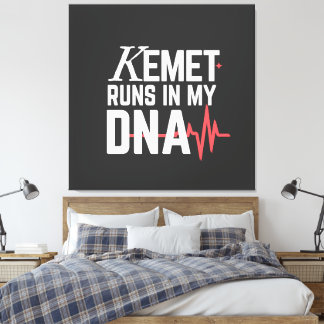 Impressão Em Tela Kemet Corre em Meu DNA |