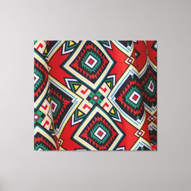 Impressão Em Tela Kente Geometric Tapestry (Frente)