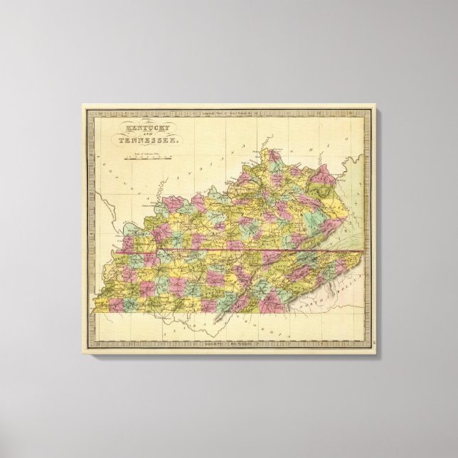Impressão Em Tela Kentucky E Tennessee (Frente)